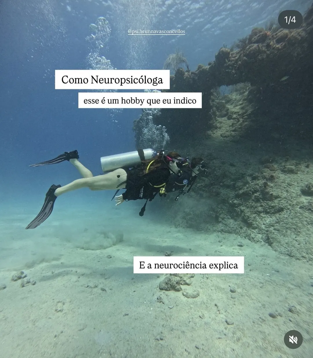 Post no Instagram: mergulho, um hobby que a neurociência explica