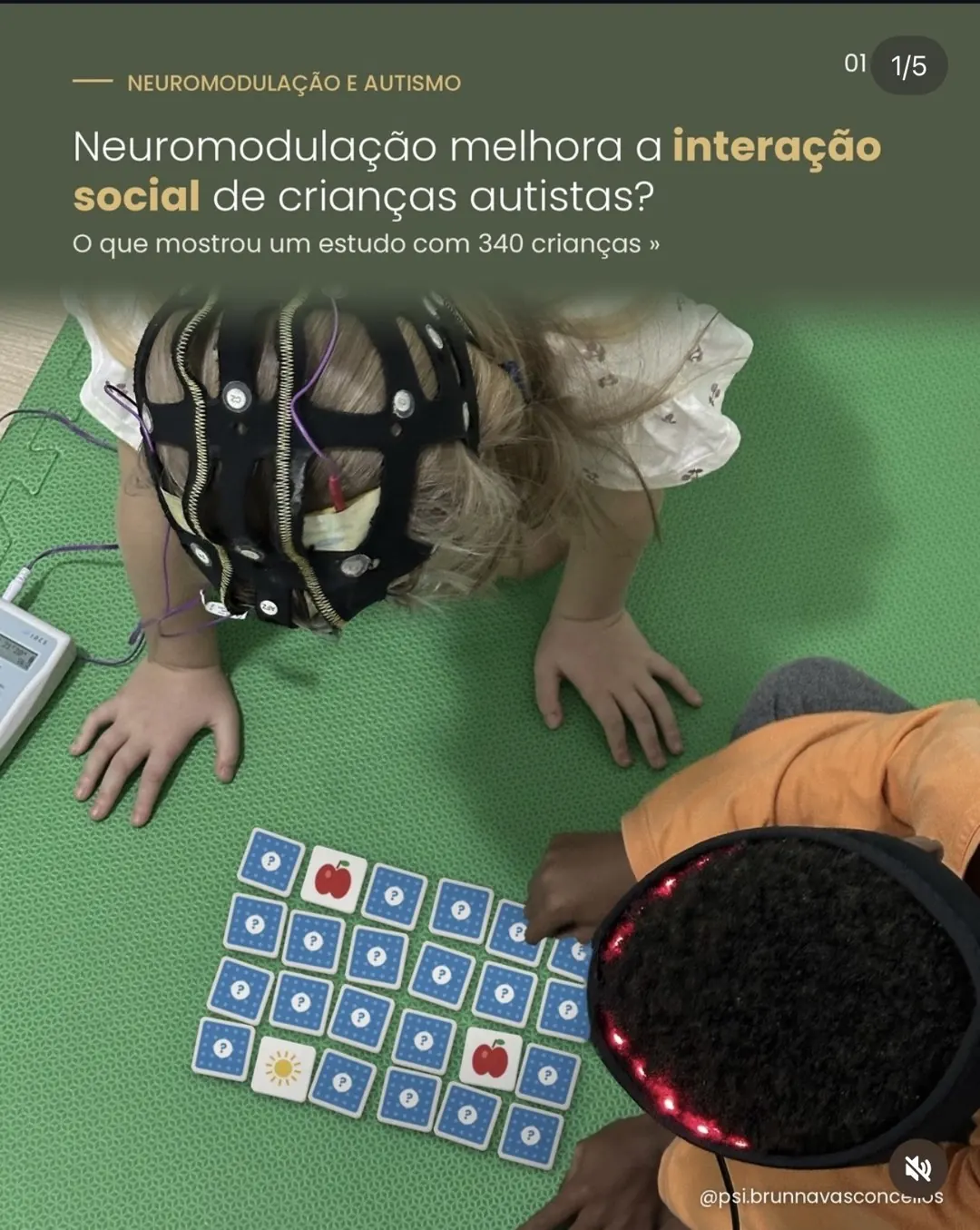 Post no Instagram: Neuromodulação e autismo, o que mostrou um estudo com 340 crianças