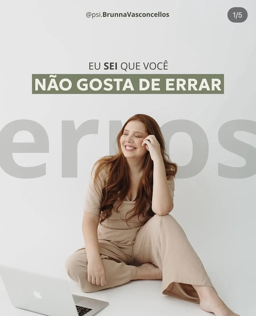 Post no Instagram: Eu sei que você não gosta de errar